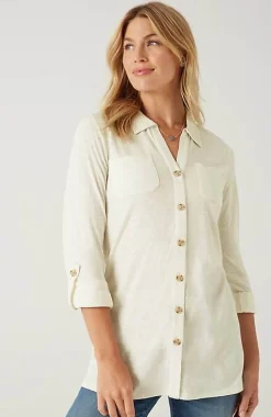 J.Jill Slub-Textured Patch-Pocket Tunic | Jjill-Women Tops & Tees