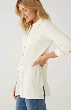 J.Jill Slub-Textured Patch-Pocket Tunic | Jjill-Women Tops & Tees