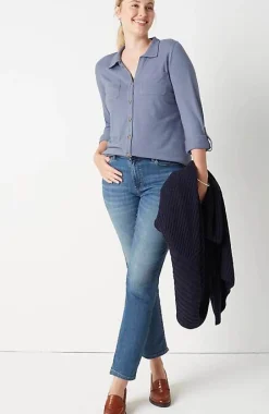 J.Jill Slub-Textured Patch-Pocket Tunic | Jjill-Women Tops & Tees