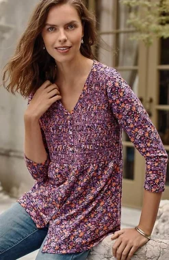 J.Jill Smocked-Bodice Tunic | Jjill-Women Tops & Tees