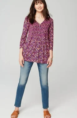 J.Jill Smocked-Bodice Tunic | Jjill-Women Tops & Tees