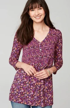 J.Jill Smocked-Bodice Tunic | Jjill-Women Tops & Tees