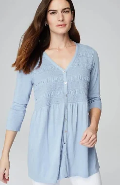 J.Jill Smocked-Bodice Tunic | Jjill-Women Tops & Tees