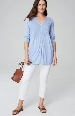 J.Jill Smocked-Bodice Tunic | Jjill-Women Tops & Tees