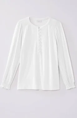 J.Jill Smocked Henley Top | Jjill-Women Tops & Tees