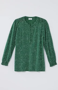 J.Jill Smocked Henley Top | Jjill-Women Tops & Tees