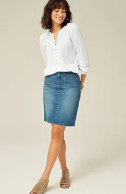 J.Jill Smocked Henley Top | Jjill-Women Tops & Tees
