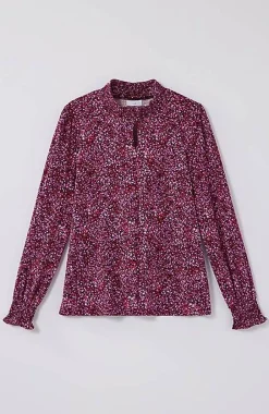 J.Jill Smocked Mock-Neck Top | Jjill-Women Tops & Tees