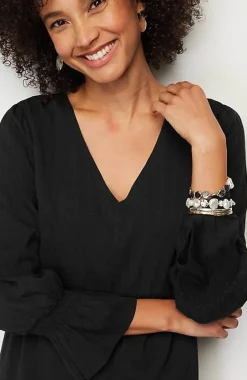 J.Jill Smocked-Sleeves Tiered Dress | Jjill-Women Dresses