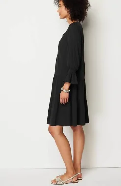 J.Jill Smocked-Sleeves Tiered Dress | Jjill-Women Dresses