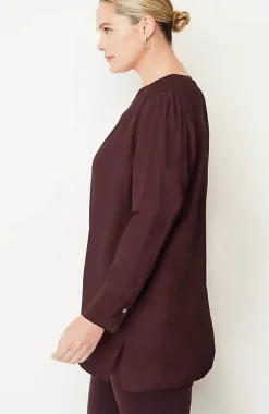 J.Jill Smocked Split-Neck Tunic | Jjill-Women Tunics