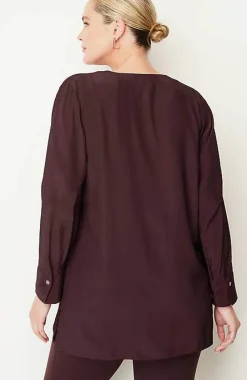 J.Jill Smocked Split-Neck Tunic | Jjill-Women Tunics
