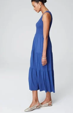 J.Jill Smocked Tiered Midi Dress | Jjill-Women Dresses