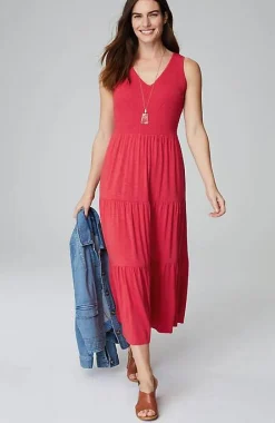 J.Jill Smocked Tiered Midi Dress | Jjill-Women Dresses