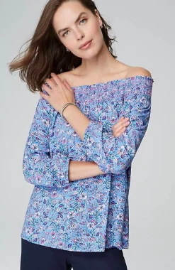 J.Jill Smocked Two-Way A-Line Top | Jjill-Women Shirts & Blouses