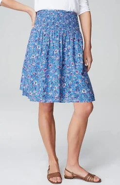 J.Jill Smocked-Waist Layered Skirt | Jjill-Women Skirts