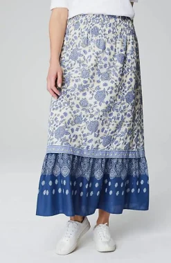 J.Jill Smocked-Waist Tiered Maxi Skirt | Jjill-Women Skirts