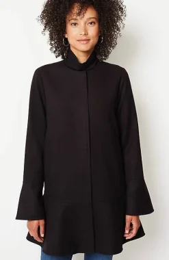 J.Jill Soft-Brushed Flounce-Hem Jacket | Jjill-Women Jackets & Coats
