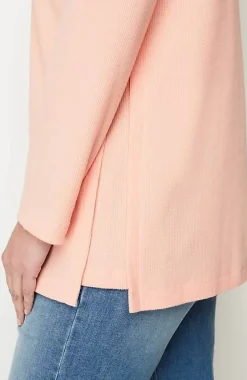 J.Jill Soft-Brushed Waffle Hoodie Tunic | Jjill-Women Tops & Tees