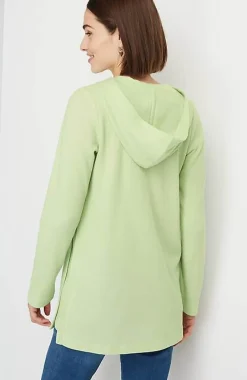 J.Jill Soft-Brushed Waffle Hoodie Tunic | Jjill-Women Tops & Tees