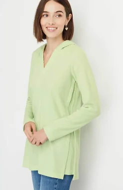 J.Jill Soft-Brushed Waffle Hoodie Tunic | Jjill-Women Tops & Tees