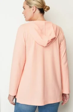 J.Jill Soft-Brushed Waffle Hoodie Tunic | Jjill-Women Tops & Tees