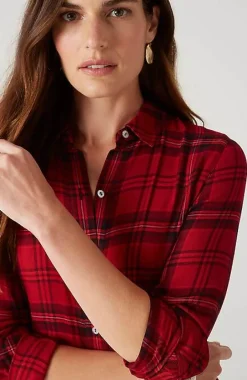 J.Jill Soft Button-Front Plaid Tunic | Jjill-Women Tunics
