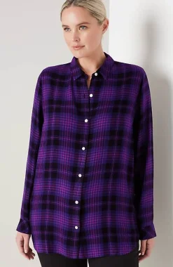 J.Jill Soft Button-Front Plaid Tunic | Jjill-Women Tunics
