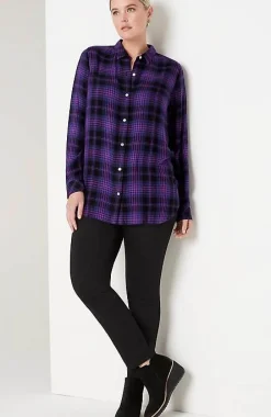 J.Jill Soft Button-Front Plaid Tunic | Jjill-Women Tunics
