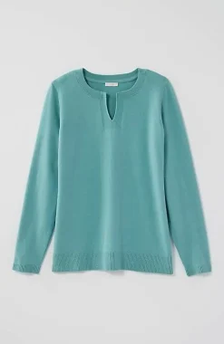 J.Jill Split-Neck Pullover Sweater | Jjill-Women Sweaters