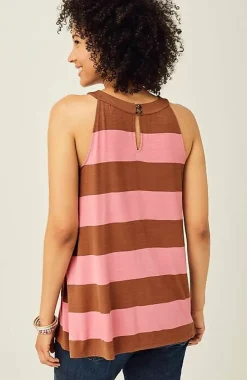 J.Jill Striped A-Line Halter Top | Jjill-Women Tops & Tees