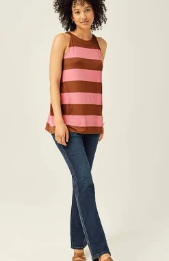 J.Jill Striped A-Line Halter Top | Jjill-Women Tops & Tees