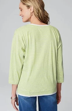 J.Jill Striped Double-Layer Tee | Jjill-Women Tops & Tees