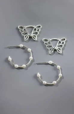 J.Jill Sunlit Landscape Butterfly Hoop Set | Jjill-Women Jewelry