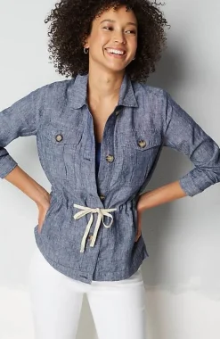 J.Jill Tie-Waist Linen Jacket | Jjill-Women Jackets & Coats