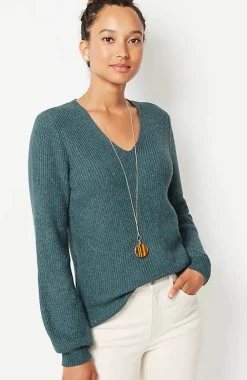 J.Jill Tweed V-Neck Sweater | Jjill-Women Sweaters