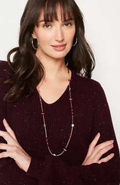 J.Jill Tweed V-Neck Sweater | Jjill-Women Sweaters