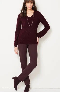 J.Jill Tweed V-Neck Sweater | Jjill-Women Sweaters