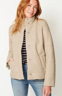 J.Jill Vegan-Leather Puffer Jacket | Jjill-Women Jackets & Coats