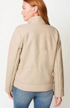 J.Jill Vegan-Leather Puffer Jacket | Jjill-Women Jackets & Coats