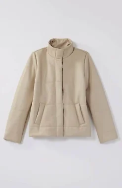 J.Jill Vegan-Leather Puffer Jacket | Jjill-Women Jackets & Coats