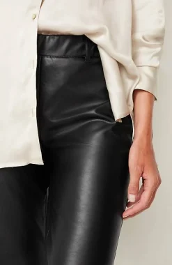 J.Jill Vegan-Leather Straight-Leg Trousers | Jjill-Women Pants & Jeans