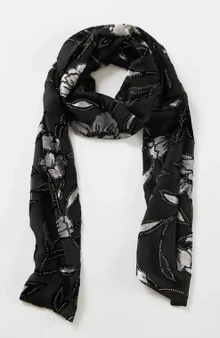 J.Jill Velvet Burnout Metallic-Printed Scarf | Jjill-Women Ponchos, Ruanas & Scarves