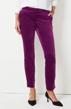 J.Jill Velveteen Stretch Slim-Leg Pants | Jjill-Women Pants & Jeans