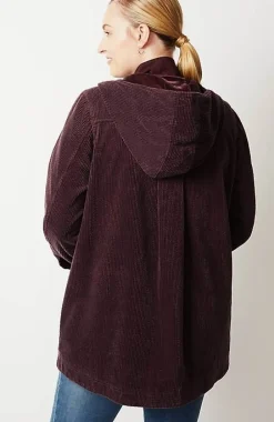 J.Jill Velvet-Hooded Tumble-Cord Jacket | Jjill-Women Jackets & Coats