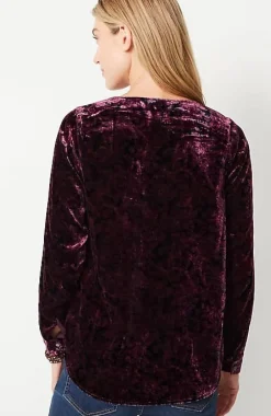 J.Jill Velvet Paisley-Printed Top | Jjill-Women Shirts & Blouses