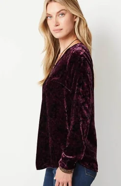 J.Jill Velvet Paisley-Printed Top | Jjill-Women Shirts & Blouses
