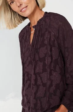 J.Jill Ventana Jacquard Popover | Jjill-Women Tops & Tees