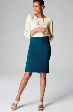 J.Jill Wearever Boat-Neck Smocked-Sleeve Top | Jjill-Women Tops & Tees