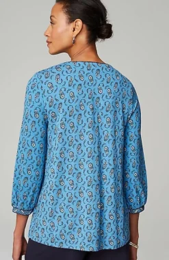 J.Jill Wearever Border-Yoke Top | Jjill-Women Tops & Tees